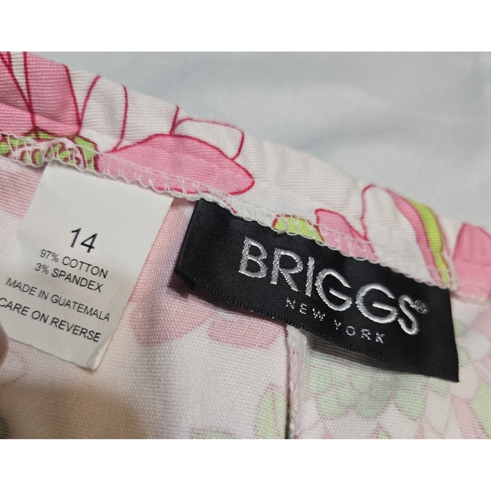 Briggs Womens Colorful Floral Skort Skirt Size 14 Cotton NWT Boho Beach Vacay - Picture 2 of 9